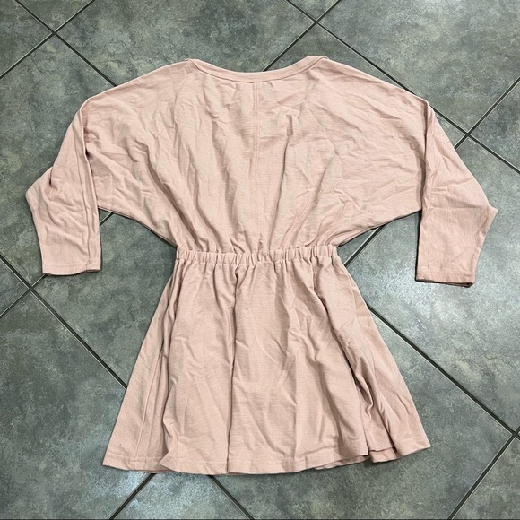 Free People Beach Santa Maria Mini Dress Women's SMALL Light Pink Boho Preppy - Picture 5 of 10